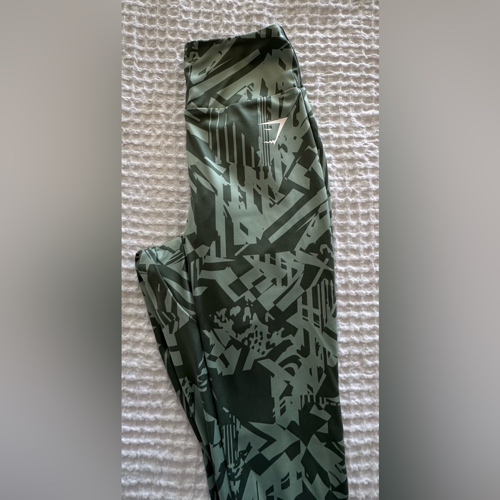 Gymshark Green Patterned Leggings